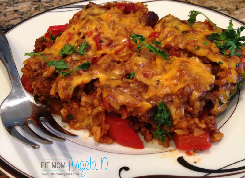 21 Day Fix Beef & Brown Rice Taco Bake